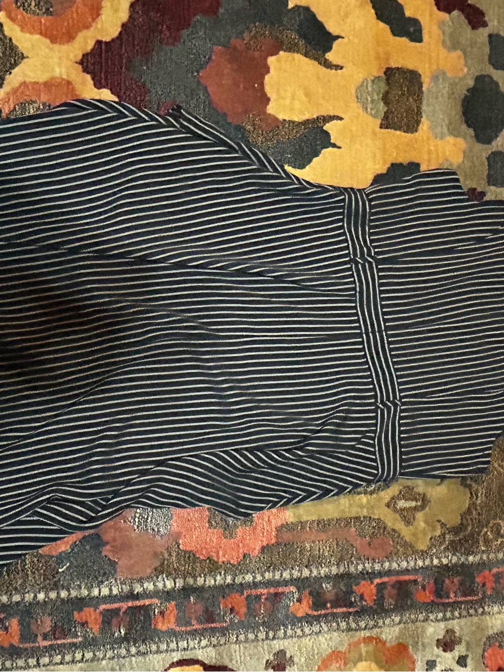 DKNY Black and White Striped Pencil Skirt